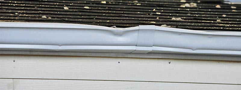 Gutter Hail Damage