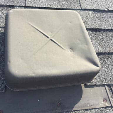 Hail Damage To Roof Vent