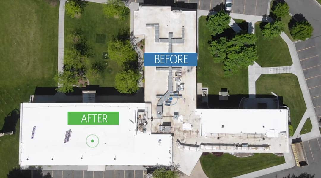 TPO Roofing System Before & After