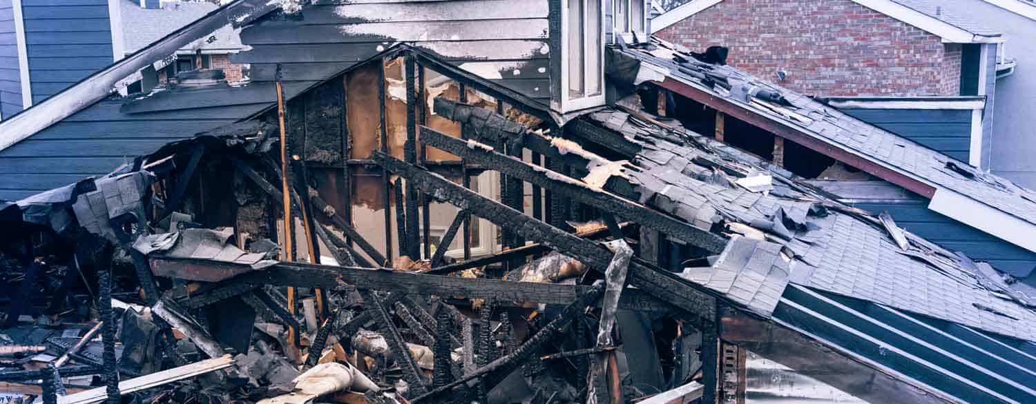 Fire Damage Roof Apartment Building