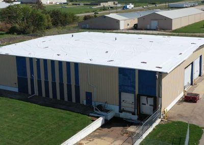 Temporary TPO Roof on Metal Building