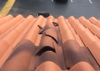 Shattered Clay Roof Tiles