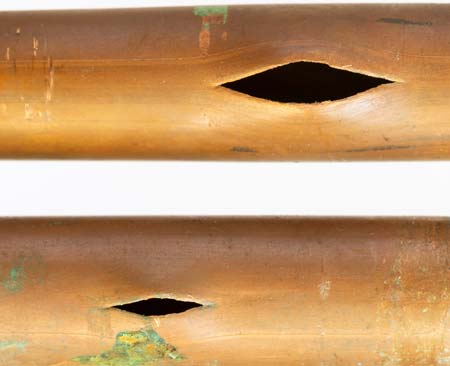 Torn Pipe From Freezing