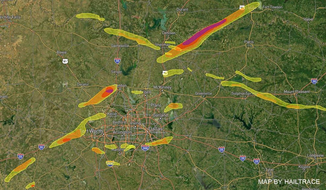 Hail Storm on May 10, 2021 Causes Roof Damage in DFW, Sherman & Parts of North Texas