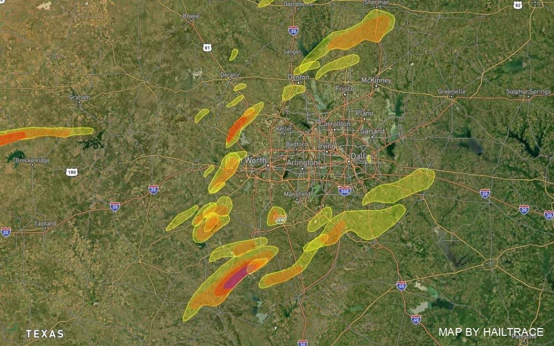 Roofing for Hail Damage in Dallas From May 3, 2021 Storms
