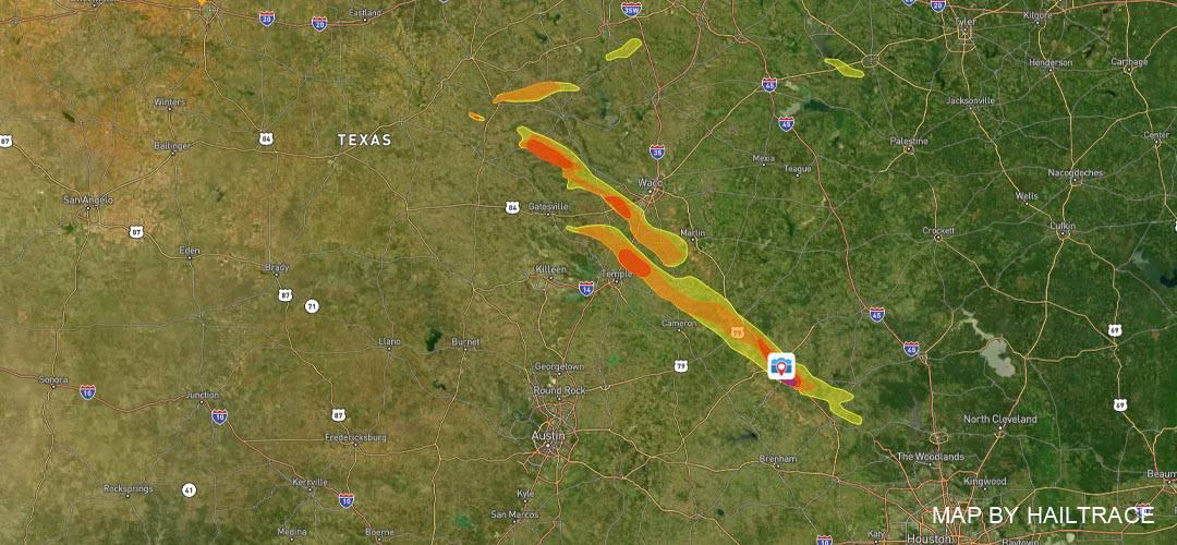 Hail Damage Roof Repair for Waco & Temple, TX Area Following April 8, 2021 Hail Storm