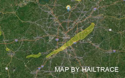 Dangerous Hail Storm Causes Roof Damage in Atlanta on April 24, 2021