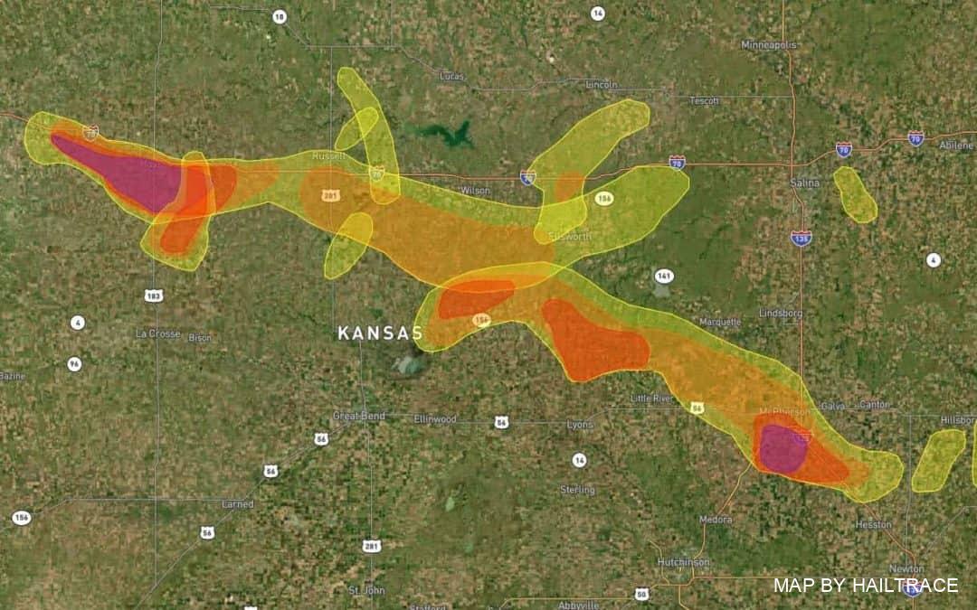 Hail Storm on May 26, 2021 Causes Roof Damage in Hays, McPherson & Parts of West Central Kansas