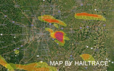 Crushing Wind & Hail Storm Causes Roof Damage in Indianapolis, IN on June 18, 2021