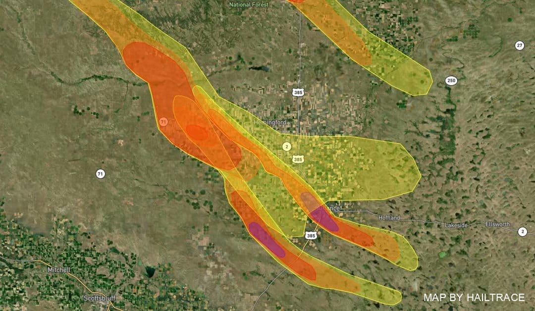 Hail Storm on July 9, 2021 Causes Roof Damage in Alliance, NE