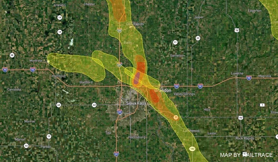 Hail Storm on May 5, 2021 Causes Roof Damage in Sioux Falls, SD