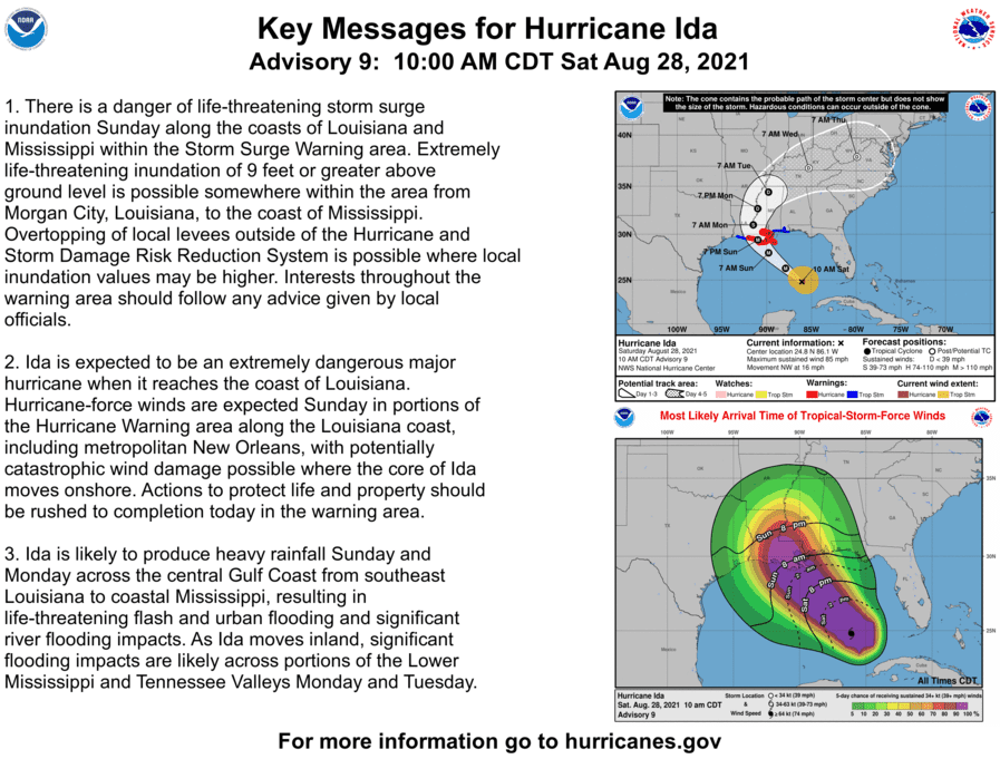 Hurricane Ida Storm Impacts