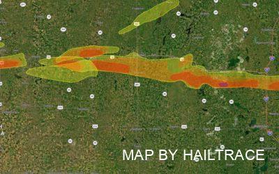 Huge Hail Drops on Aberdeen, SD Causing Roof Damage Overnight August 27-28, 2021