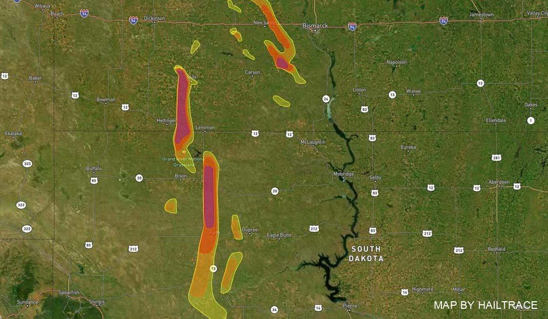 Repairing Roof Hail Damage in North & South Dakota From August 30, 2021 Storm