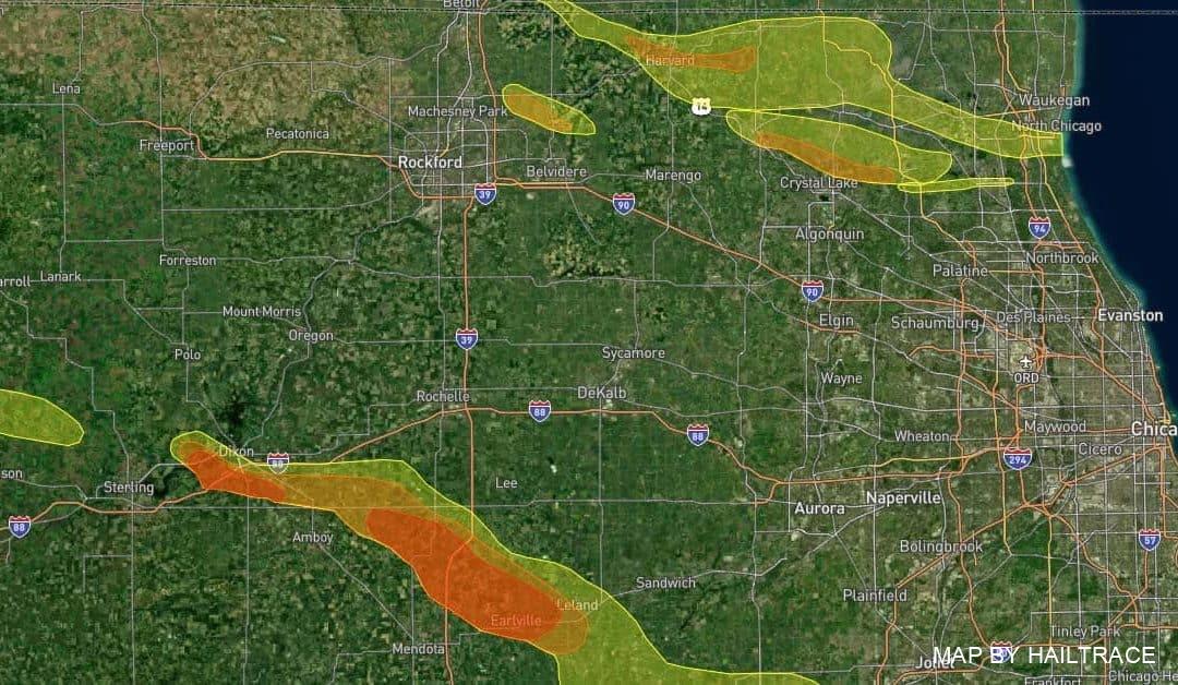 Repairing Roof Hail Damage in Chicago & Northern Illinois From September 7, 2021 Storm