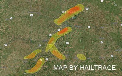 Hail Damage Roof Repair Following September 14, 2021 Storms Around Great Bend, Kansas