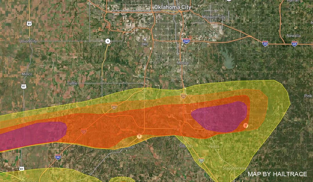 Hail Damage Roof Repair in Norman, OK Following October 10, 2021 Storm