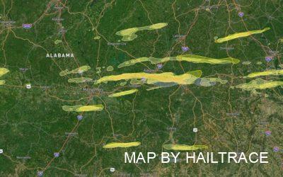 Emergency Roofing Contractors Dispatched After Destructive Hail and Strong Wind Storm Through Alabama And Georgia on December 30, 2021