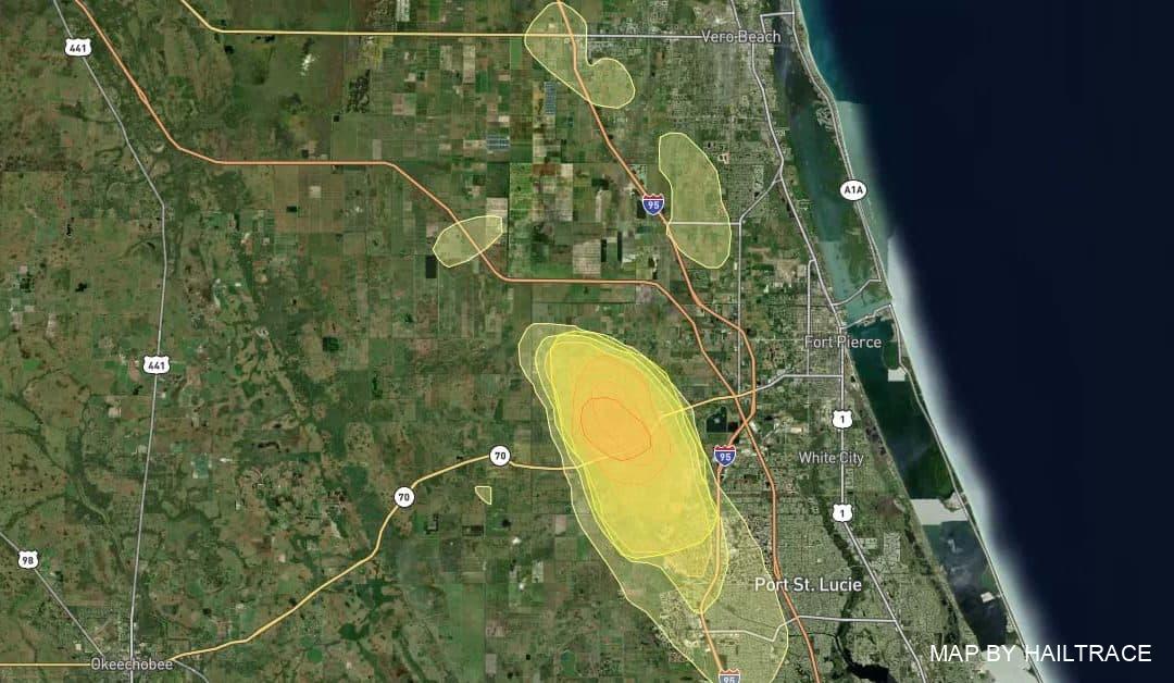 Roof Repair in Port St. Lucie, Florida After Hail Damage on January 10, 2022