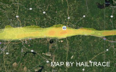 Roofing Contractor Deployed After Unusual Hail Storm In Longview-Marshall Area Of Texas, January 19, 2022