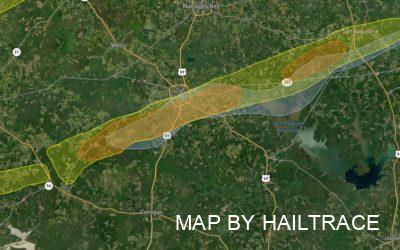 Roof Damage Repairs Follow Hail Storms in Lufkin, Texas, March 14, 2022