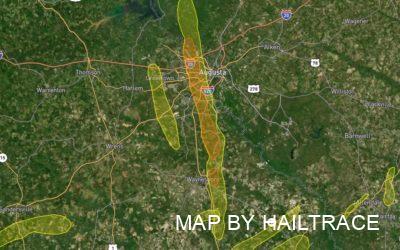 Contractor Responds After Big Hail Causes Roof Damage in Augusta, GA March 16, 2022