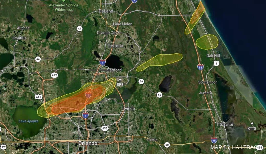 Roofing Contractor On The Scene After 2″ Hail Pummels Orlando-Central Florida Area, March 16, 2022