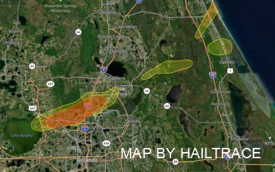 Roofing Contractor On The Scene After 2″ Hail Pummels Orlando-Central Florida Area, March 16, 2022