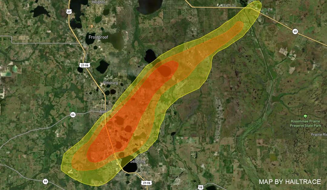Roofing Contractor Responds Within Hours to Fix Roof Hail Damage in Sebring, FL Following April 4, 2022 Storm