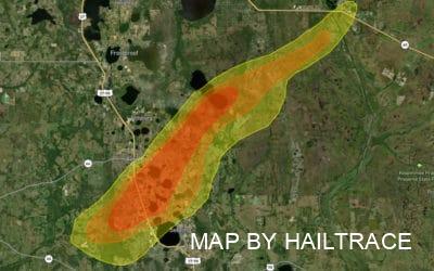 Roofing Contractor Responds Within Hours to Fix Roof Hail Damage in Sebring, FL Following April 4, 2022 Storm