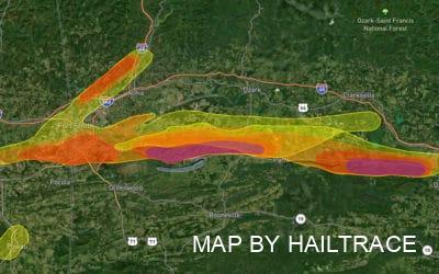 Roof Repair Specialists Respond To Hailstorms, Tornadoes Wreaking Havoc From Fort Smith To Russellville, Arkansas, on Monday, April 11, 2022