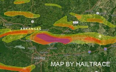 Emergency Roof Crews Alerted As Little Rock, Central Arkansas Pummeled By Hail & Tornadoes April 11, 2022