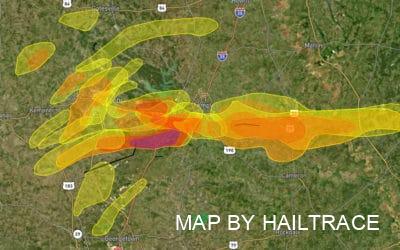 Roof Repair Contractor Responds to Massive Hail Strikes in Temple, Killeen & Across Bell County, TX Tuesday, April 12, 2022