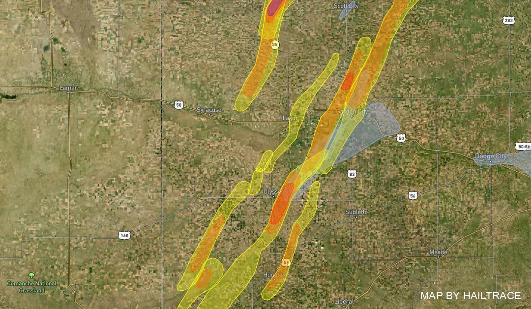 Roofing Contractors Respond To Widespread Hail Damage Across Southwest Kansas On Friday, April 22, 2022