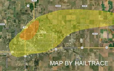 Roofers Respond to Destructive Hailstorm & High Winds in Enid, Garfield County, OK, Sunday April 10, 2022
