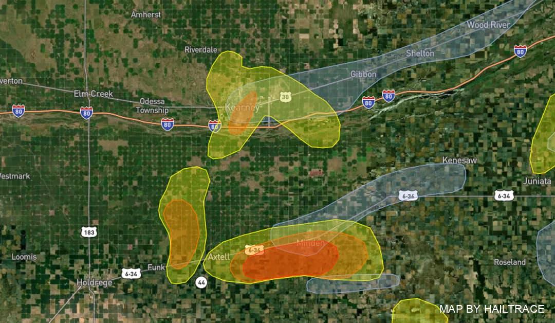 Massive Commercial Roof Repair Undertaking Follows Hail & Wind Devastation to Kearney, Southern Nebraska on Friday, April 29, 2022