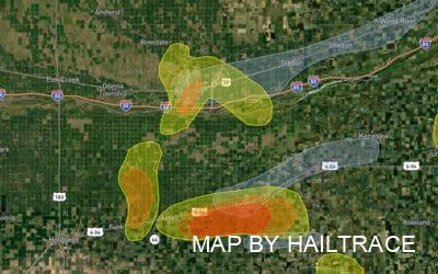 Massive Commercial Roof Repair Undertaking Follows Hail & Wind Devastation to Kearney, Southern Nebraska on Friday, April 29, 2022