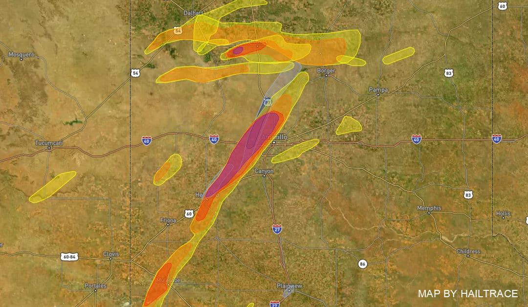 Emergency Roof Repair Underway After Amarillo, Texas Panhandle Suffer Devastating High Wind & Hail Damage on Sunday, May 1, 2022