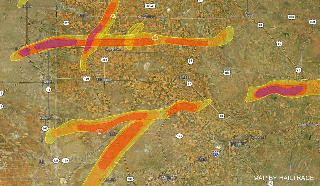 Emergency Roof Repair Needed as Lovington, NM & Denver City, TX, Suffer Damage From Baseball-Sized Hail Strikes on Sunday, May 1, 2022