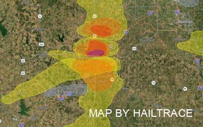 Roof Leak Repair Critical After Hail, Wind Gusts Inflict Property Damage on Chickasha, OK, Monday, May 2, 2022