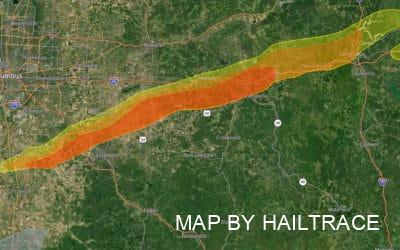 Disaster Restoration Contractors Respond To Damage From Wind-Driven Hail And Two Tornadoes In Central Ohio, On May 3, 2022