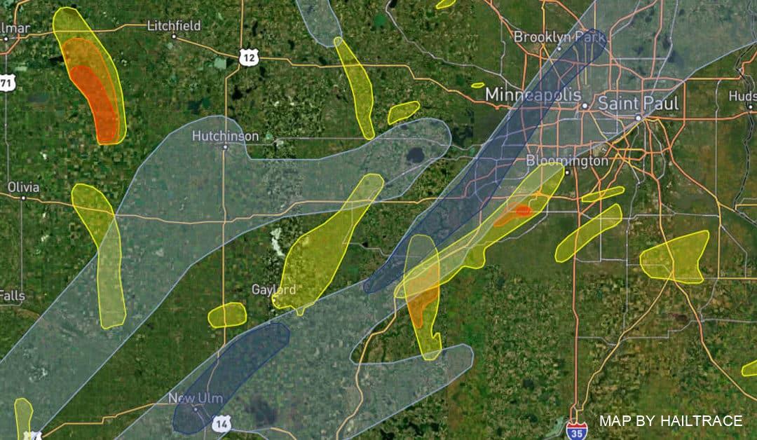 Commercial Roof Repair Underway After Rare ‘Bow Echo’ Storm Ravages Minneapolis MN On May 11, 2022