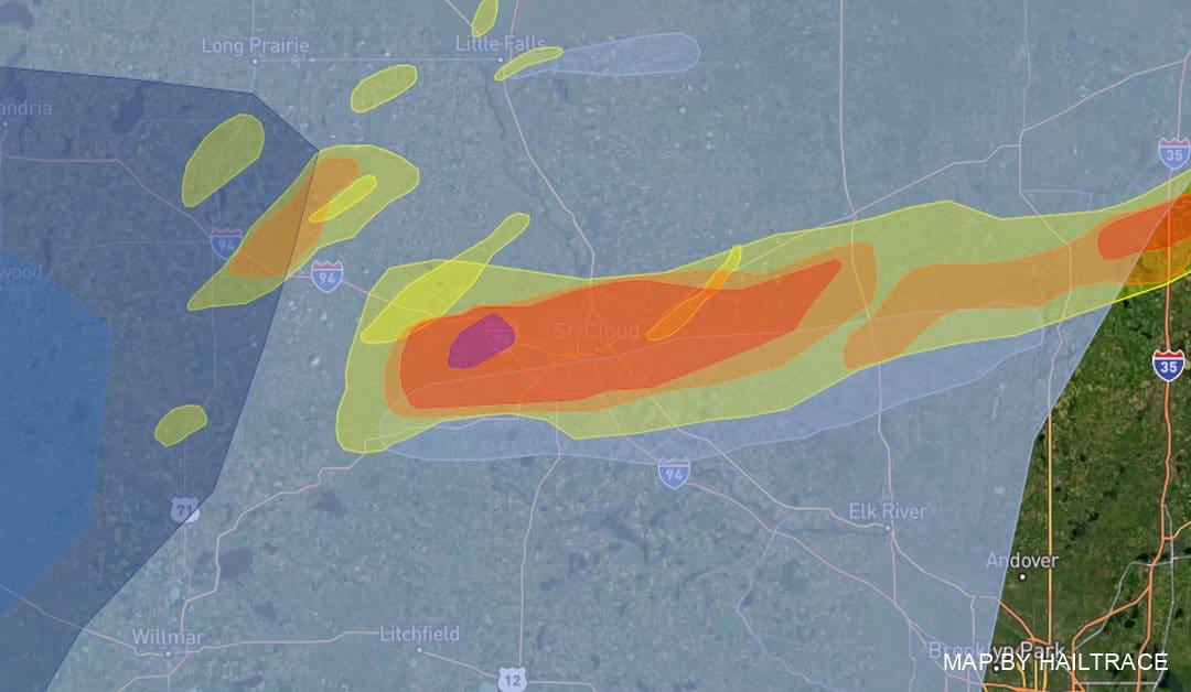Emergency Roofing Specialist Bring Services To St. Cloud, MN, After Hail & High Winds Damage Properties On May 12, 2022
