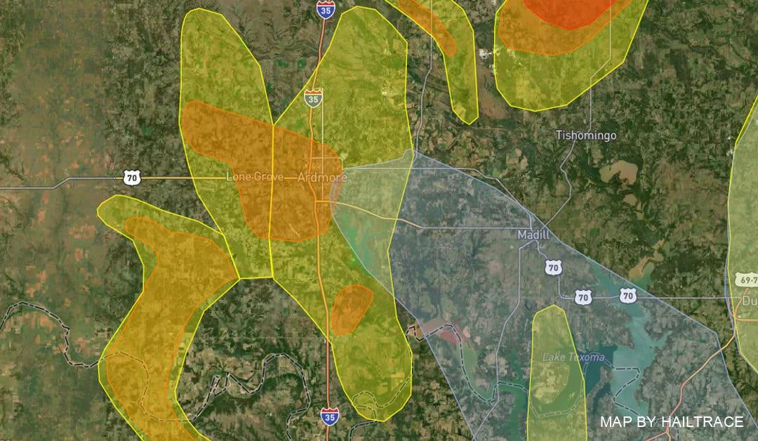 Emergency Roofing Crews Alerted After Ardmore, OK, Hit By Hail & High Winds On Sunday, May 15, 2022