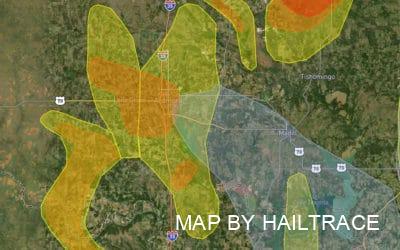 Emergency Roofing Crews Alerted After Ardmore, OK, Hit By Hail & High Winds On Sunday, May 15, 2022