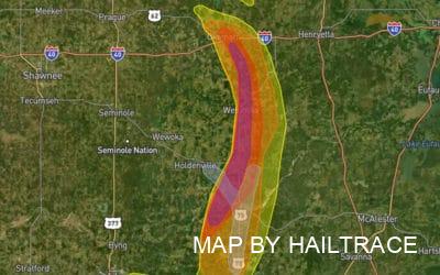 Emergency Roofing Underway in Okemah & Wetumka, OK, After Grapefruit-Sized Hail Inflicts Property Damage on Sunday, May 15, 2022