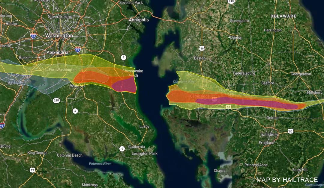 Contractor Team Dispatched To Repair Roof Hail Damage, in Maryland & Delaware Area, On May 16, 2022