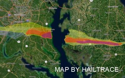 Contractor Team Dispatched To Repair Roof Hail Damage, in Maryland & Delaware Area, On May 16, 2022
