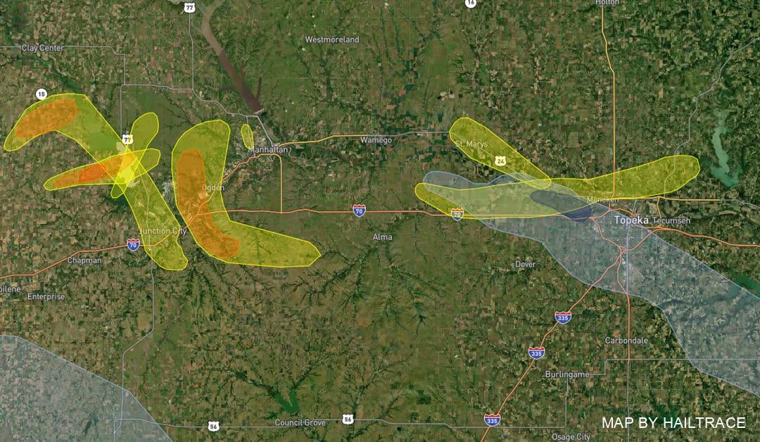 Damage Brings Emergency Roof Contractors To Topeka & Junction City, Kansas, Due To High Winds, Tornado & Hail, on May 17, 2022