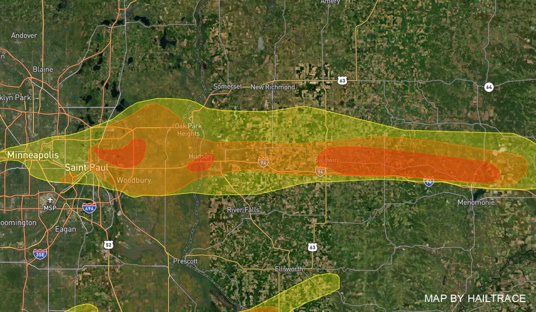 Emergency Crews Respond To Roof Hail Damage In St. Paul, Minnesota, On May 19, 2022